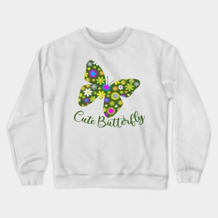 Lovely Butterflies Design - Cute Butterfly Crewneck Sweatshirt